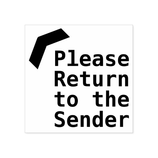 Tampons Encreurs "Veuillez retourner à l'expéditeur" Timbre en caou (Impression)