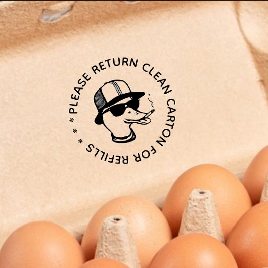 Tampons Encreurs Veuillez retourner le timbre d'oeuf en carton