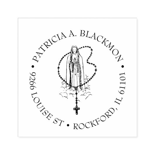 Tampons Encreurs Vierge catholique Marie Saint Rosaire Fatima Relig (Impression)