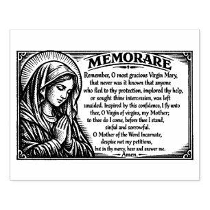Tampons Encreurs Vierge religieuse Marie Memorare Prière catholique
