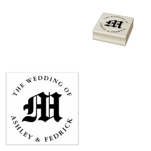 Tampons Encreurs Vieux anglais Monogram Bride Mariage de chambre
