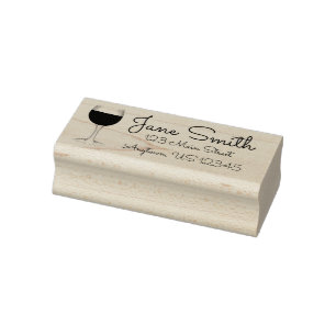 Tampons Encreurs Vin Rouge Merlot Vignoble Adresse personnalisée