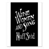 Tampons Encreurs Vins femmes et chansons Timbre en caoutchouc Vinta (Impression)