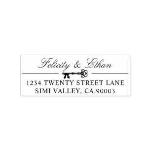 Tampons Encreurs Vintage Antique Rustique Nom et adresse de retour