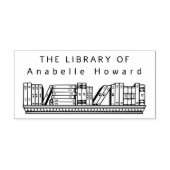 Tampons Encreurs Vintage Bookshelf Simple Custom Library Books (Impression)