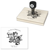 Tampons Encreurs Vintage Breakfast Café Illustration Rubber Stamp (Tamponné)