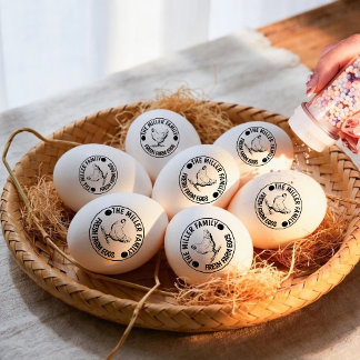 Tampons Encreurs Vintage Classique ⎢ Oeuf Frais de Ferme Personnali
