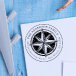 Tampons Encreurs Vintage Compass Round Nom de famille et adresse de<br><div class="desc">Personnalisez facilement ces Vintages Compass Rond Nom de famille et retour Adresse timbres en caoutchouc avec vos propres nom et adresse. Pour customiser ces timbres, cliquez sur "Personnaliser ce modèle" et changez le texte dans les cases fournies. Disponible avec différentes couleurs de pavé d'encre (non incluses) en tailles carrés 1...</div>
