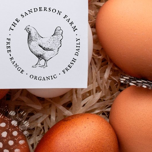 Tampons Encreurs Vintage Family Farm Rustic Egg Carton