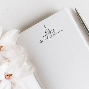 Tampons Encreurs Vintage Flèche Élégant Ex Libris Libris Livres