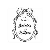 Tampons Encreurs Vintage Frame Whimsical Bow Ex Libris Script Book (Impression)