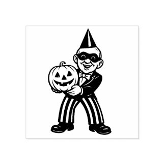 Tampons Encreurs Vintage Halloween Party Man Rubber Stamp