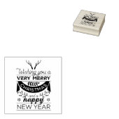 Tampons Encreurs Vintage Joyeux Noël et Bonne Année (Tamponné)