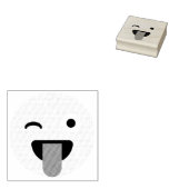 Tampons Encreurs Visage de la langue Emoji Timbre en caoutchouc (Tamponné)
