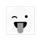 Tampons Encreurs Visage de la langue Emoji Timbre en caoutchouc (Impression)