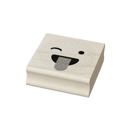 Tampons Encreurs Visage de la langue Emoji Timbre en caoutchouc (Tampon)