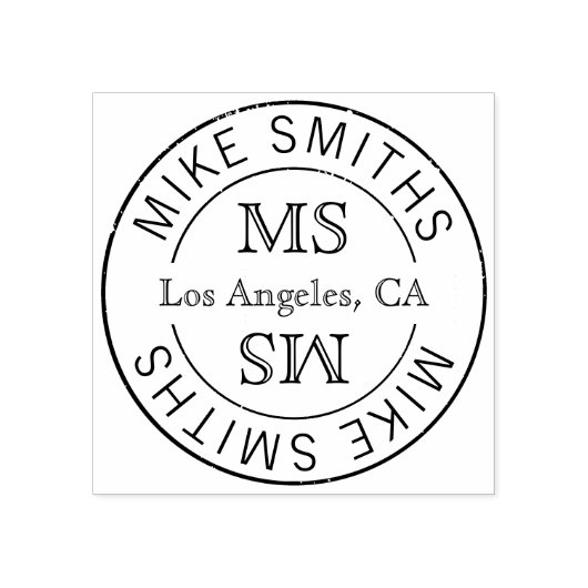 Tampons Encreurs vos enveloppes avec un monogramme élégant (Impression)