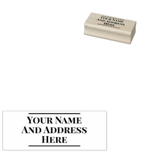 Tampons Encreurs Votre adresse Bois Art Timbre