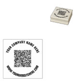 Tampons Encreurs Votre code QR et votre timbre en caoutchouc rond p (Tamponné)