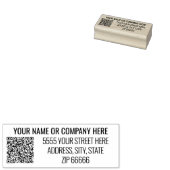 Tampons Encreurs Votre code QR Info Nom Adresse Timbre moderne (Tamponné)
