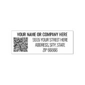 Tampons Encreurs Votre code QR Info Nom Adresse Timbre moderne (Impression)