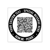 Tampons Encreurs Votre code QR Texte personnalisé Étiquette en caou (Impression)