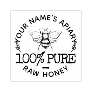 Tampons Encreurs Votre logo Cute Bumblebee Honey fait maison