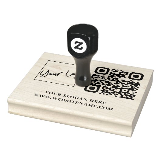Tampons Encreurs Votre logo d'entreprise Code Qr Timbre en caoutcho (Tampon)