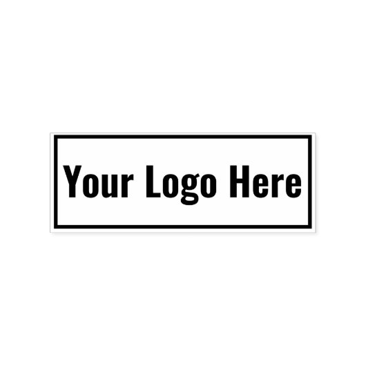 Tampons Encreurs Votre logo ici Rectangle Timbre en caoutchouc (Impression)