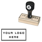 Tampons Encreurs Votre logo ici Timbre en caoutchouc 1,5 po x 3 po (Tamponné)