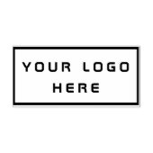 Tampons Encreurs Votre logo ici Timbre en caoutchouc 1,5 po x 3 po (Impression)