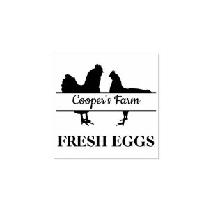 Tampons Encreurs Votre Nom De Ferme Oeufs Frais Timbre En Caoutchou