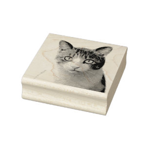 TAMPONS ENCREURS VOTRE PHOTO CAT PET CUSTOMISÉ CAOUTCHOUC EN CAOUTC