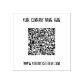 Tampons Encreurs Votre QR Code Scan Info Nom Site Web Timbre en cao (Impression)