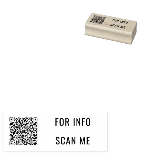 Tampons Encreurs Votre QR Code Scan Info personnalisé Timbre modern (Tamponné)