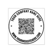 Tampons Encreurs Votre QR Code Scan personnalisé Texte Rond Timbre  (Impression)