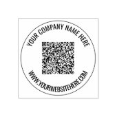 Tampons Encreurs Votre QR Code Scan personnalisé Texte Rond Timbre  (Impression)