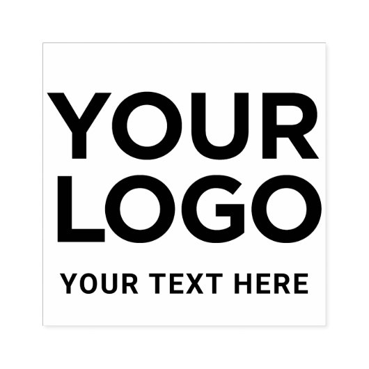 Tampons Encreurs Votre texte Nom commercial Logo simple (Impression)