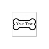Tampons Encreurs Votre texte Timbre d'art en bois d'os chien (Impression)
