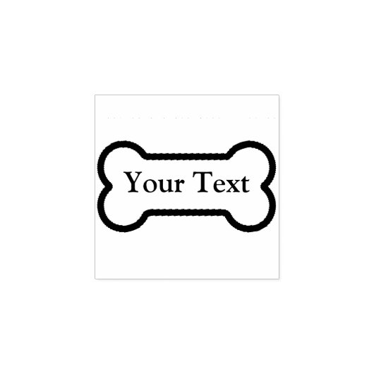 Tampons Encreurs Votre texte Timbre d'art en bois d'os chien (Impression)