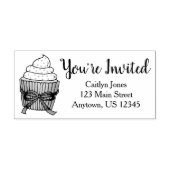 Tampons Encreurs Vous êtes invité Cupcake Baby shower nuptial Sprin (Impression)