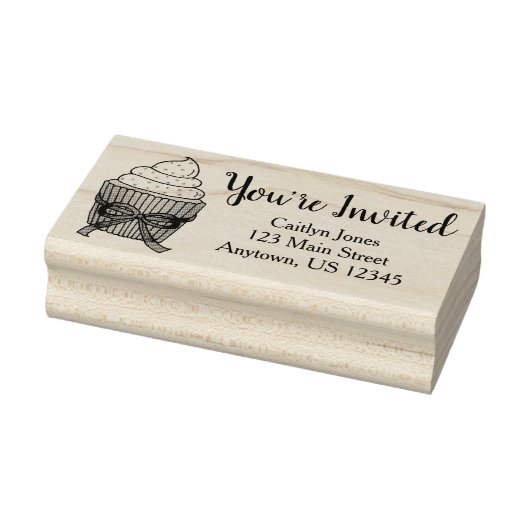 Tampons Encreurs Vous êtes invité Cupcake Baby shower nuptial Sprin (Tampon)