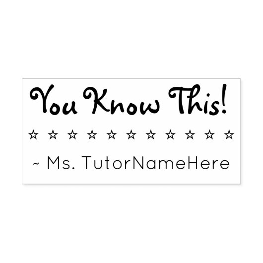 Tampons Encreurs "Vous Le Savez !" Timbre en caoutchouc de l'enseig (Impression)