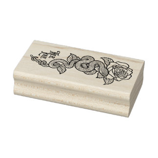 Tampons Encreurs VRAI serpent d'amour sur Rose