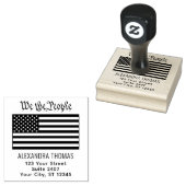 Tampons Encreurs #We the People USA American Flag Nom Adresse (Tamponné)