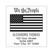 Tampons Encreurs #We the People USA American Flag Nom Adresse (Impression)