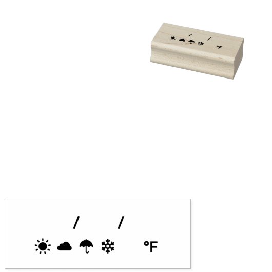 Tampons Encreurs Weather, Temperature & Date - Fahrenheit (Tamponné)