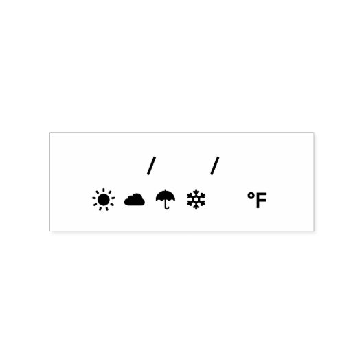 Tampons Encreurs Weather, Temperature & Date - Fahrenheit (Impression)