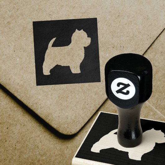 Tampons Encreurs West Highland White Terrier Westie Chien Silhouett