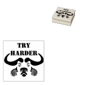 Tampons Encreurs Whimsical Cape Buffalo, en encre noire (Tamponné)